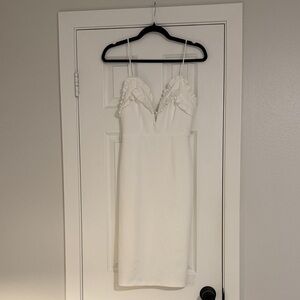 Elegant White Ruffle Dress